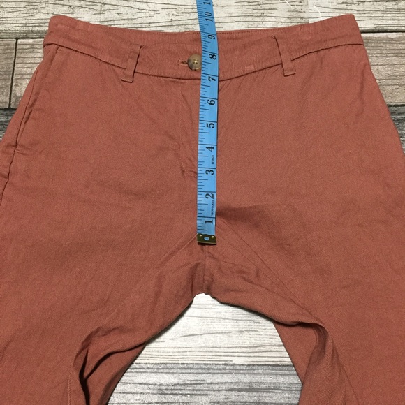 J Jill Linen Stretch Pants Cropped Women’s 2P (Inseam 21) Brown Red Casual - Picture 3 of 10